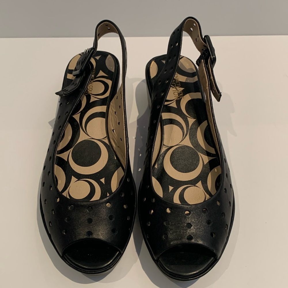 Open toe sling back